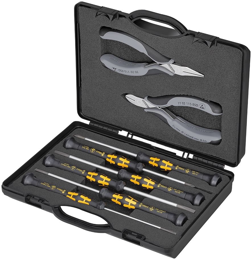 Knipex 00 20 18 ESD Etui met elektronicatangen