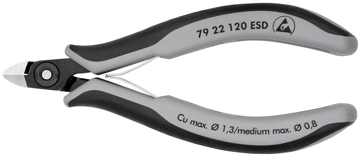 Knipex 79 22 120 ESD Precisie elektronica-zijsnijtang ESD 120 mm
