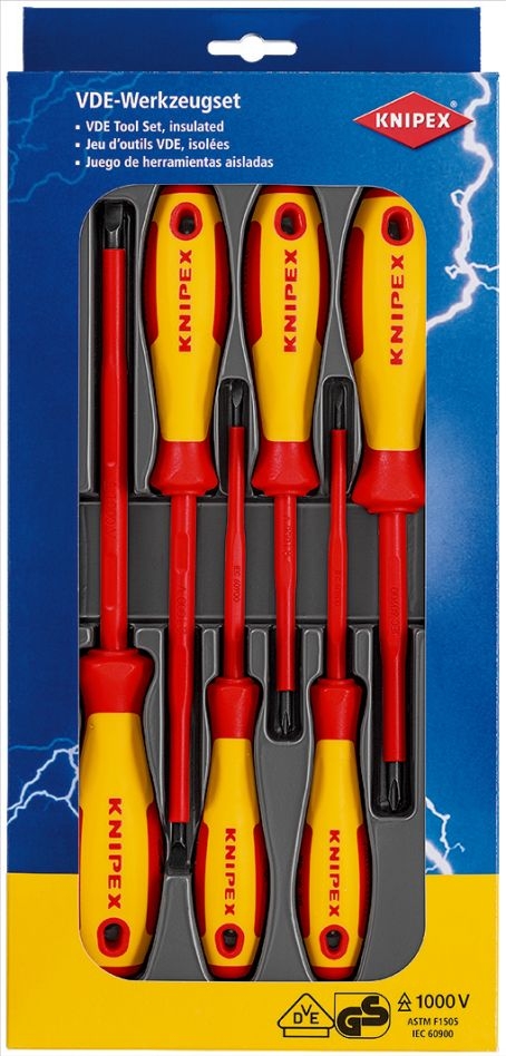 Knipex 00 20 12 V01 Schroevendraaier-set Philips/Sleuf VDE