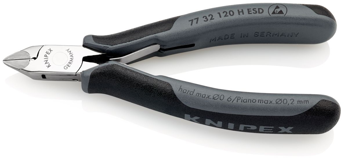 Knipex 77 32 120 H ESD Elektronische zijsnijder 120 mm met ingewerkt lemmet van hard metaal ESD