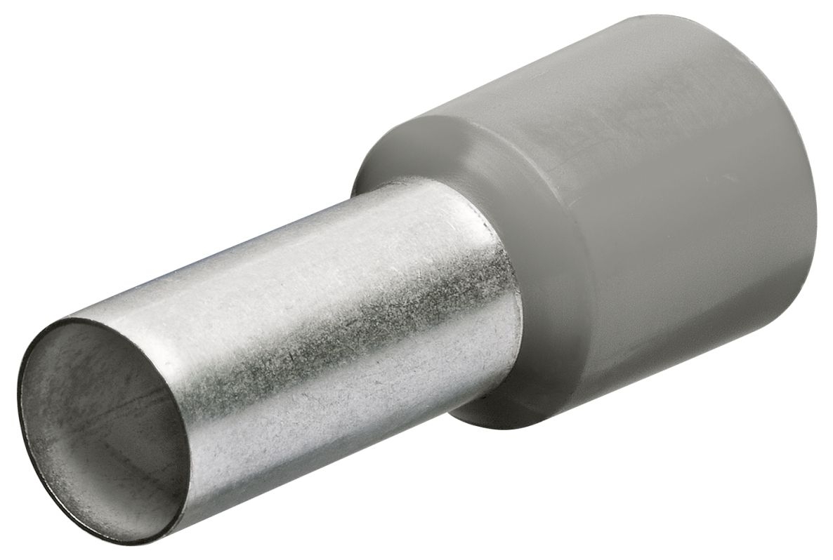 Knipex 97 99 335 Adereindhulzen met kunststof kraag 200 stuks Kabel 4 mm2 (Grijs)