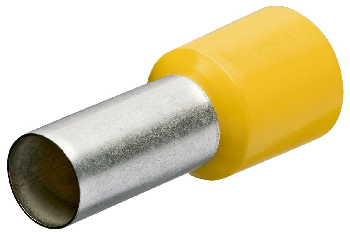 Knipex 97 99 336 Adereindhulzen met kunststof kraag 100 stuks kabel 6 mm2 (Geel)