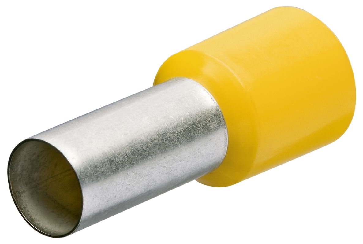 Knipex 97 99 339 Adereindhulzen met kunststof kraag 50 stuks kabel 25 mm2 (Geel)