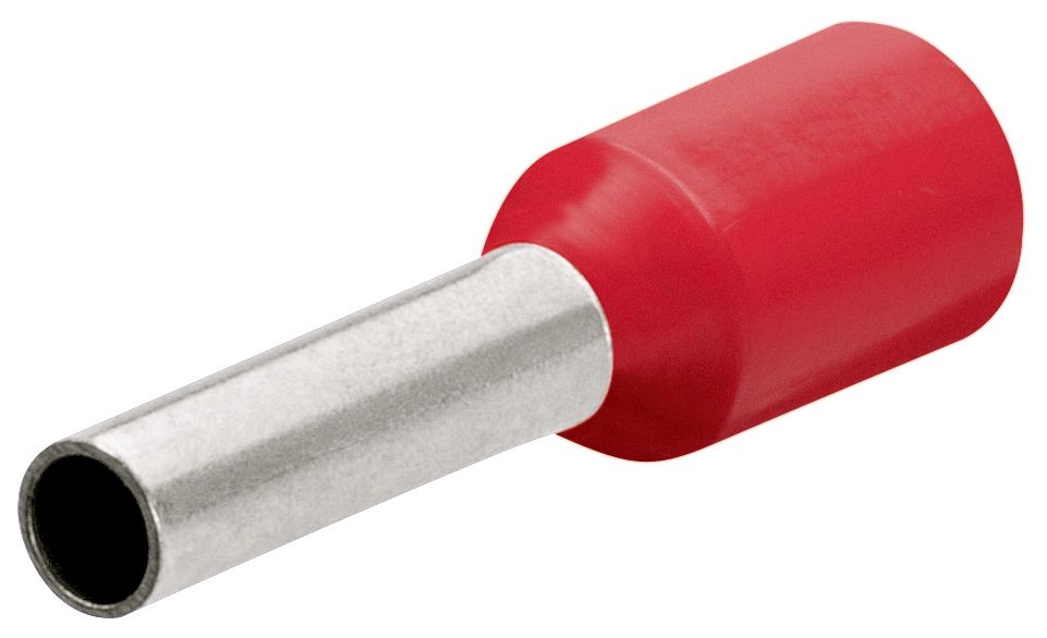 Knipex 97 99 352 Adereindhulzen met kunststof kraag 200 stuks kabel 1 mm2 (Rood)