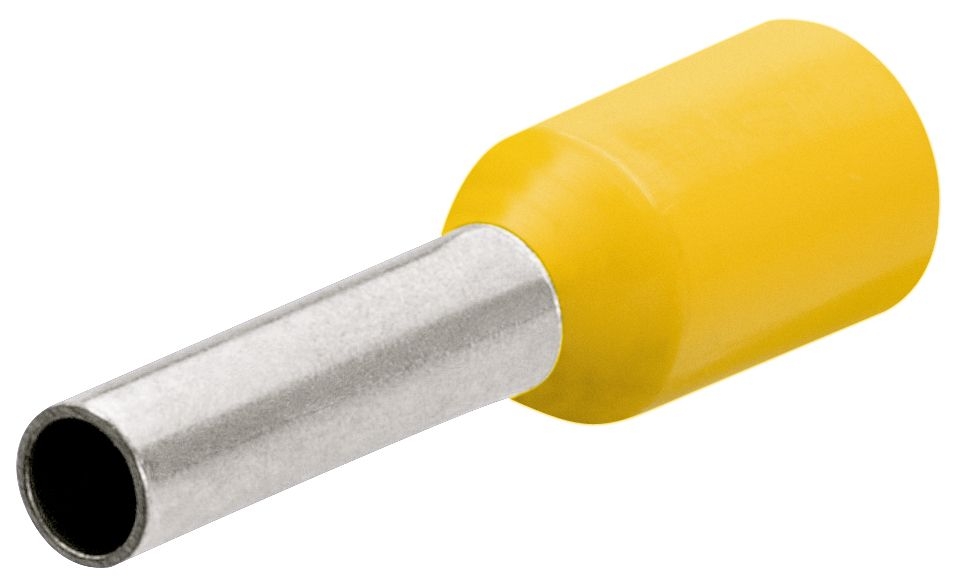 Knipex 97 99 359 Adereindhulzen met kunststof kraag 50 stuks kabel 25 mm2 (Geel)