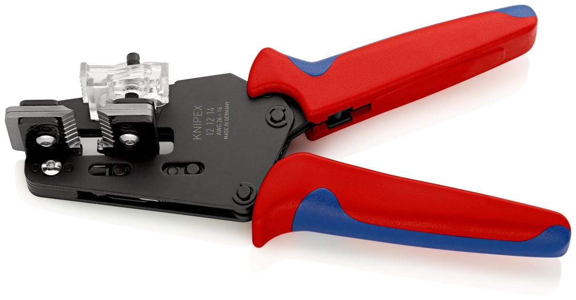 Knipex 12 12 14 Precisie afstriptang PTFE, silicone, Radox®, Kapton® en rubber AWG: 16 / 18 / 20 / 22 / 24 / 26