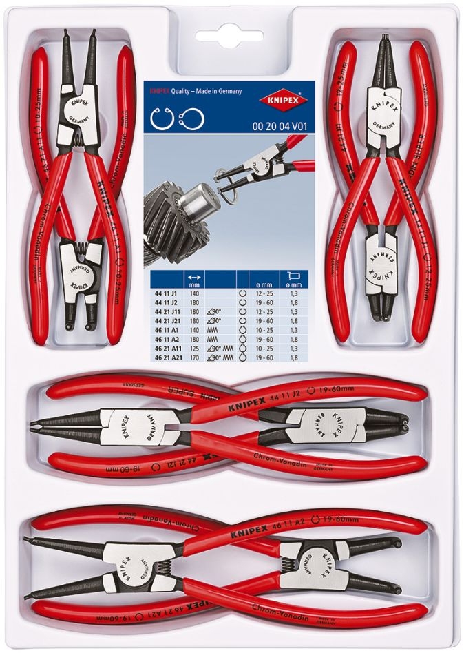Knipex 00 20 04 V01 Borgveertangenset 8-delig