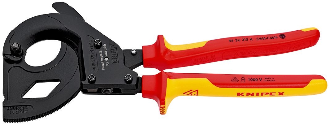 Knipex 95 36 315 A VDE Kabelschaar voor staal gewapende kabels tot Ø 45 mm / 380 mm²