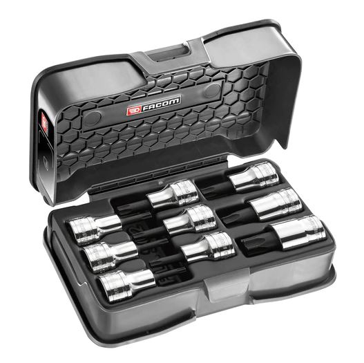 Facom AMEX.3APB Schroevendraaierdoppenset TORX 1/2" 9 Stuks