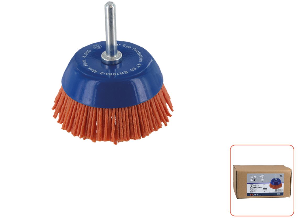 Rotec 798.0405 Komborstel sch. 6mm 65 x ANA 1,2/K80 Maron-Orange Nylon