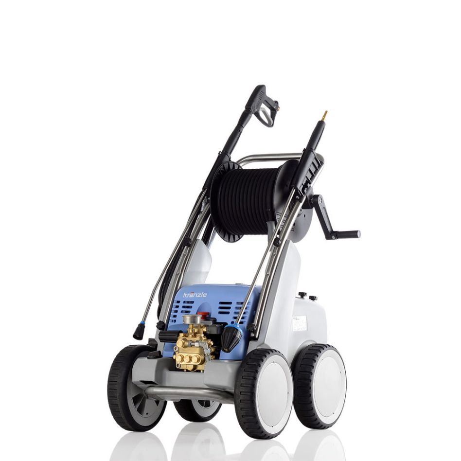 Kränzle 61212.0 Quadro 1200 TST Koudwater Hogedrukreiniger met RVS frame + Vuilfrees 400 Volt 200 Bar