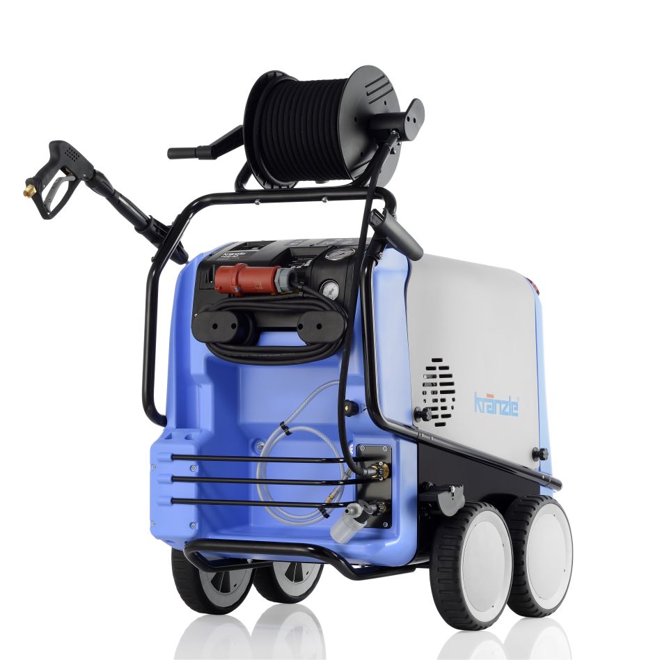 Kränzle 63861.0 Therm-RP 1400 Warmwater Hogedrukreiniger met oproller steeknippel D12