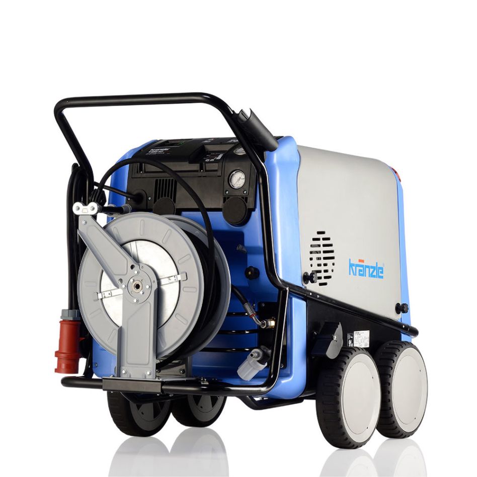 Kränzle 63862.0 Therm-RP 1400 Warmwater Hogedrukreiniger + automatische oproller steeknippel D12