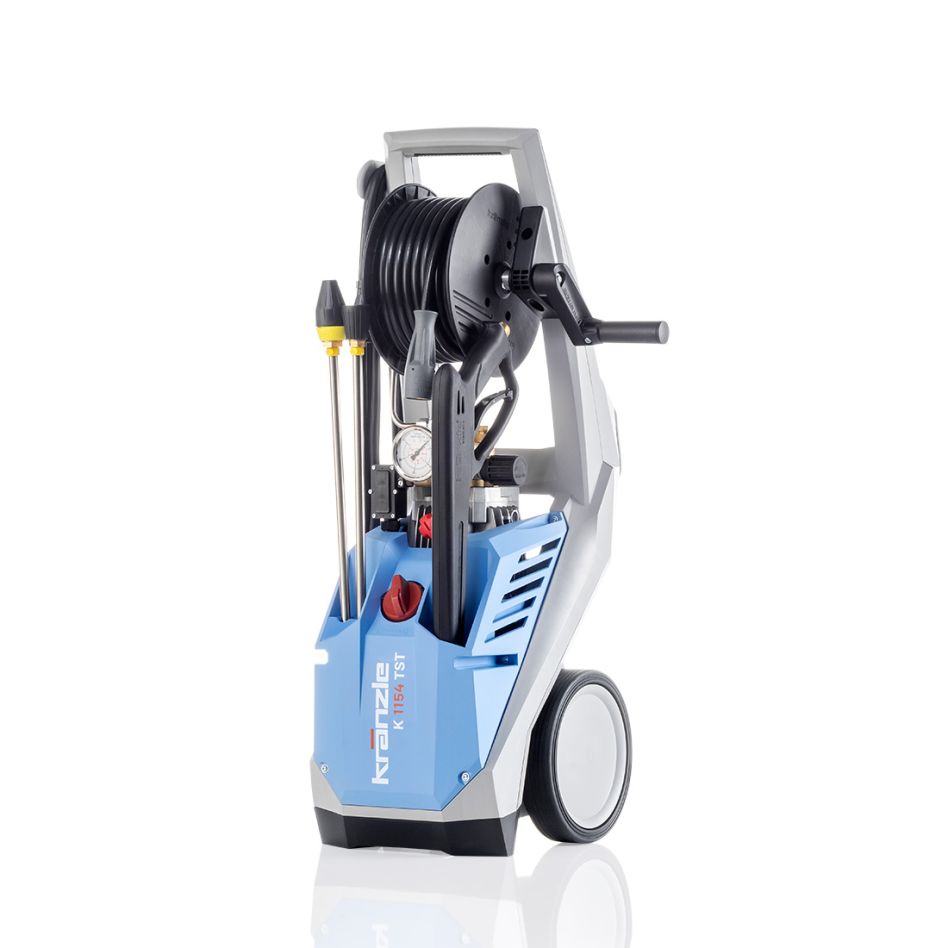 Kr&auml;nzle 60205.0 K1154 TST Koudwater hogedrukreiniger + slanghaspel en vuilfrees 230 Volt 30-140 bar