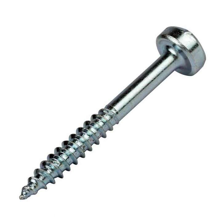 Kreg SPS-F075-100 Pocket Hole Schroeven 19 mm verzinkt cilinderkop fijne schroefdraad 100st