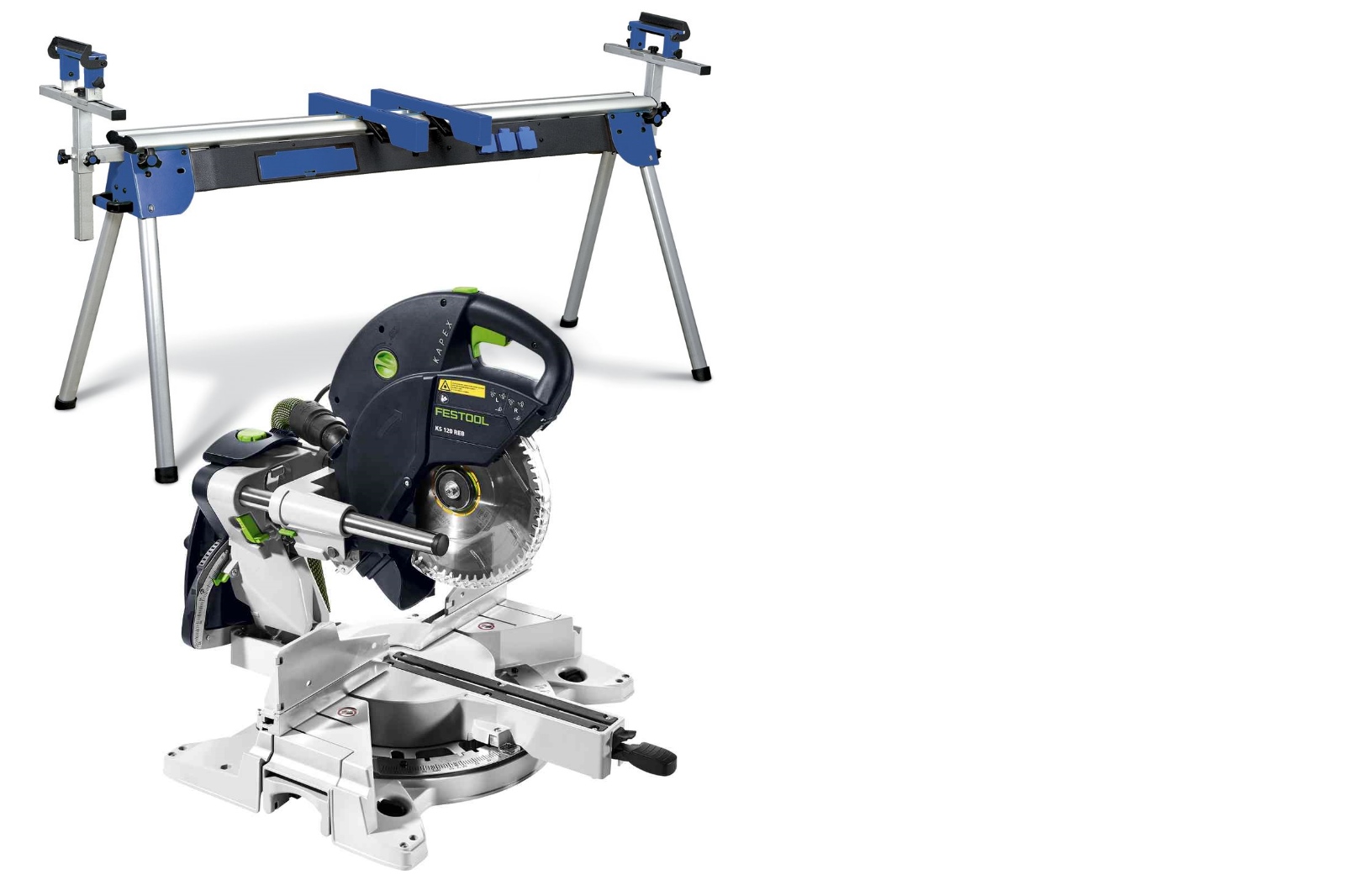 Festool KS120REB TN3200 KS120REB Afkort-trekzaag + TN onderstel (inklapbaar) + 5 jaar dealer garantie!