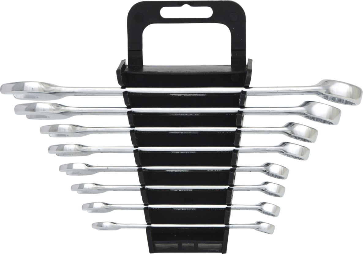 KS Tools 517.0048 Ring-steeksleutelset gebogen 8-delig 8-19mm