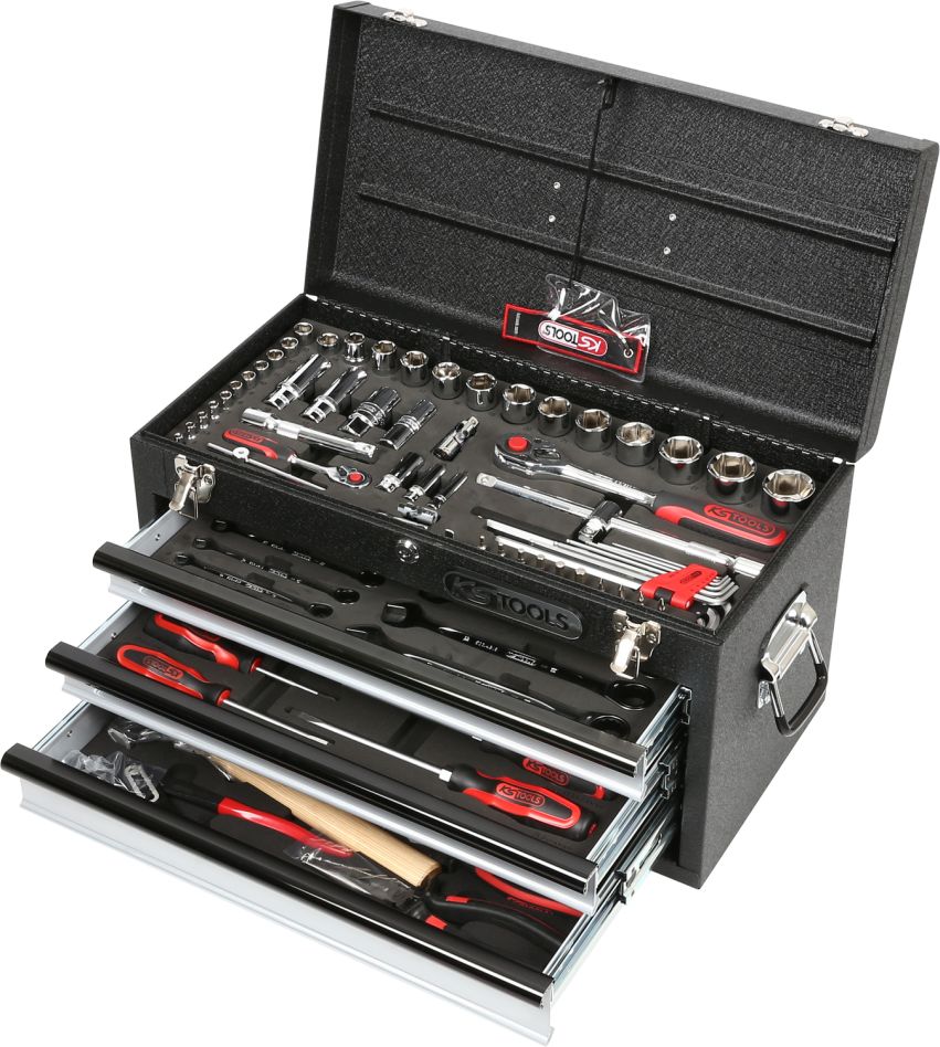 KS Tools 918.0100 1/4"+1/2" CHROMEplus Universele-gereedschapset 99-delig GEAR