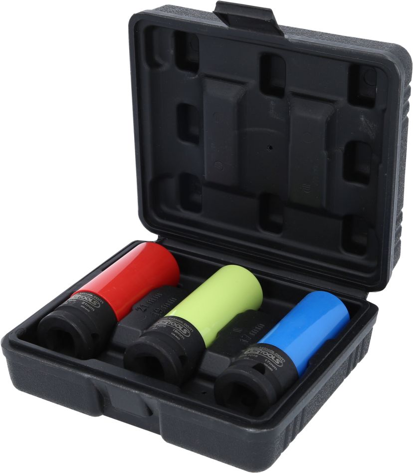 KS Tools 515.1070 1/2" Dopsleutelset, kracht voor alu-velgen, robuust, 3-delig