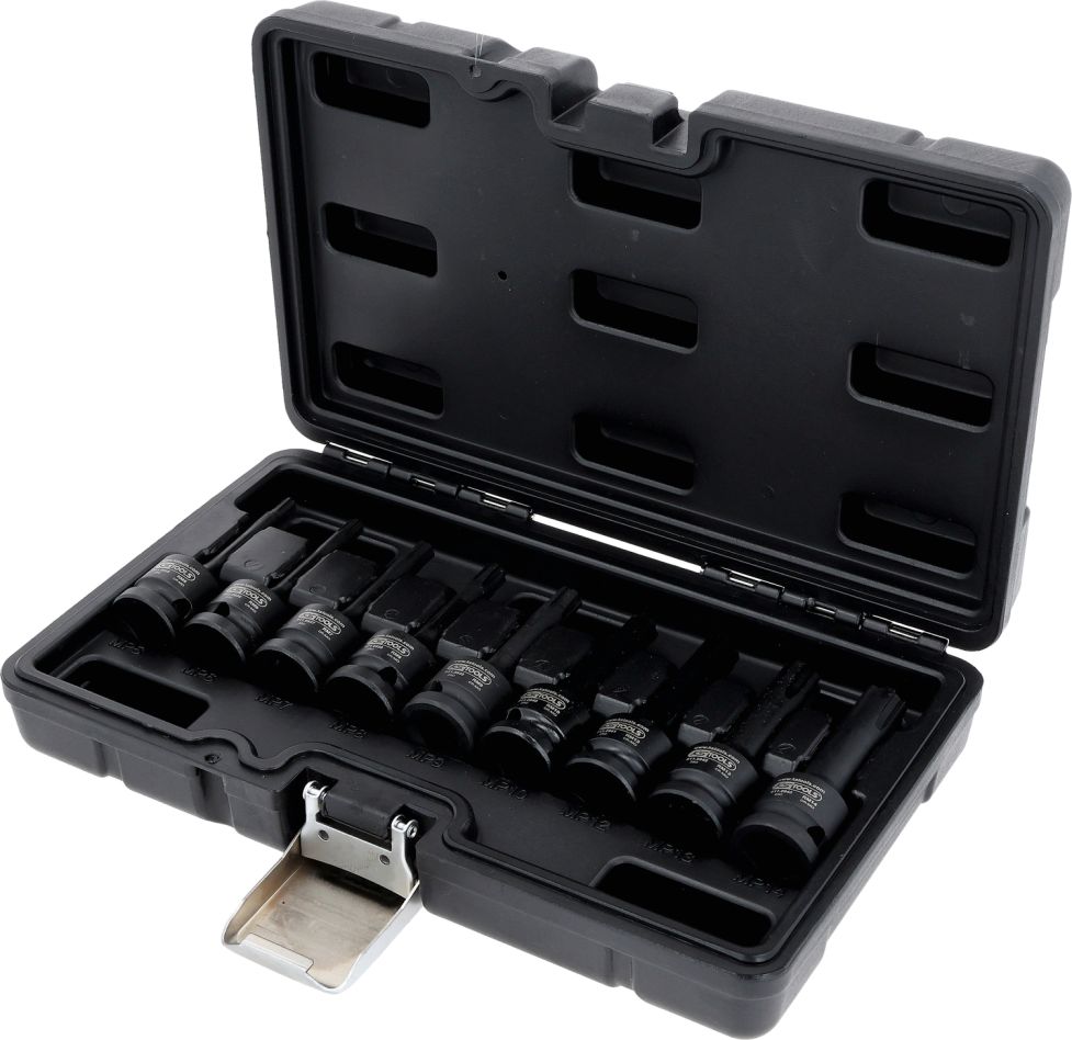 KS Tools 911.0934 1/2" Bit-dopsleutelset RIBE kracht lang 9-delig