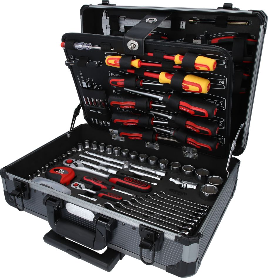 KS Tools 911.0630 1/4"+1/2" Universele gereedschapset 130-delig