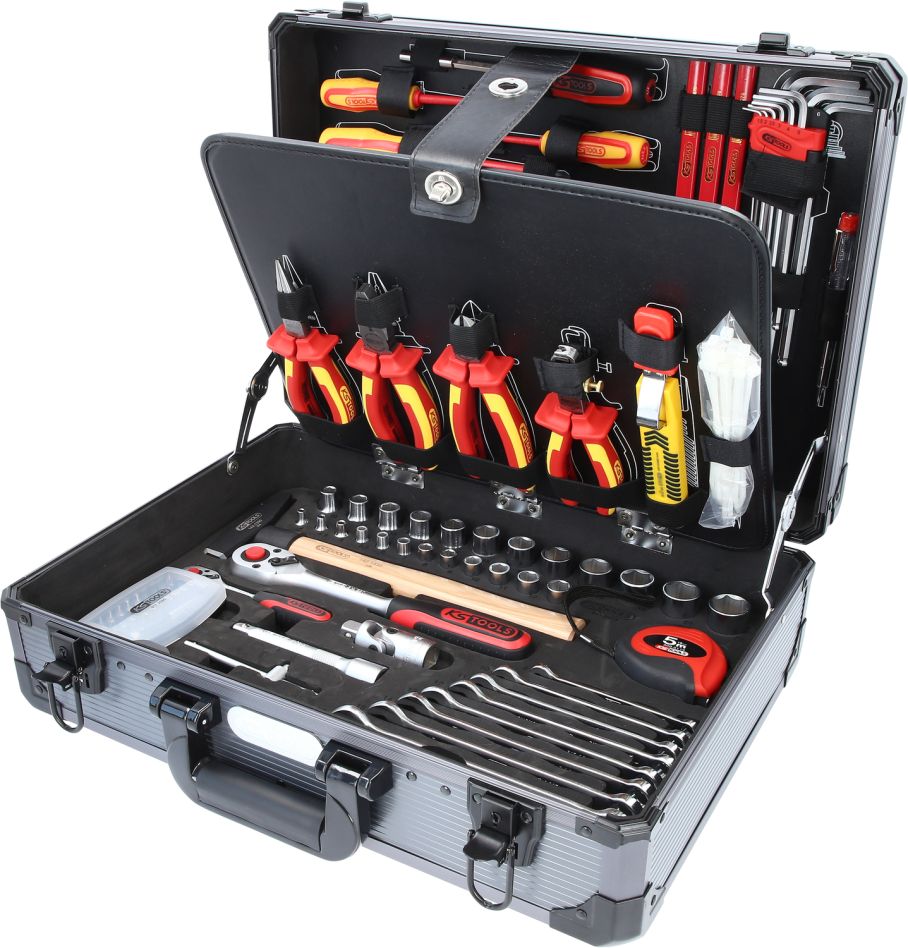 KS Tools 911.0628 1/4" + 1/2" Elektriciens gereedschapset 128-delig