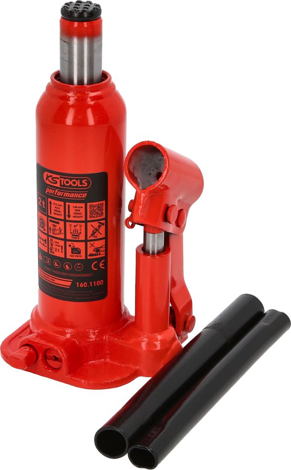 KS Tools 160.1100 performance Hydraulische potkrik, 2000 kg, hefhoogte: 168 - 316 mm