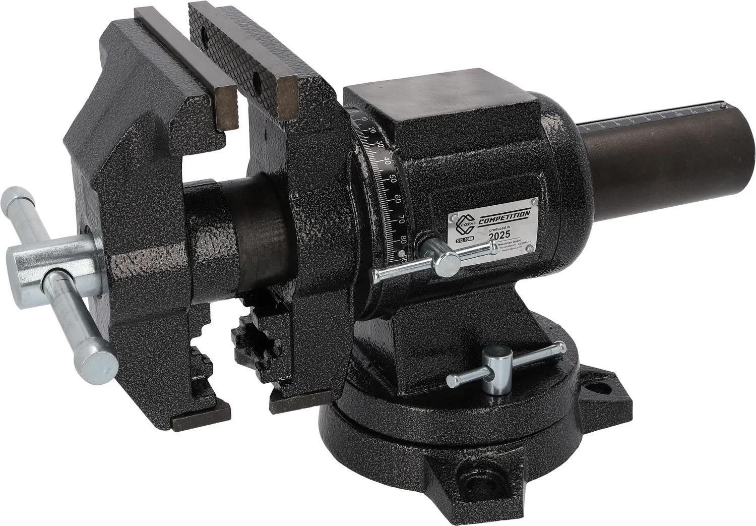 KS Tools 512.5060 COMPETITION 2-in-1 multifunctionele Bankschroef 5" 360° draaibaar