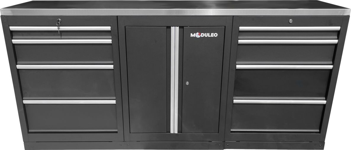 KS Tools 866.6050 Werkplaatskastsysteem-uitbreidingsmodule, RVS-werkblad, werkbank