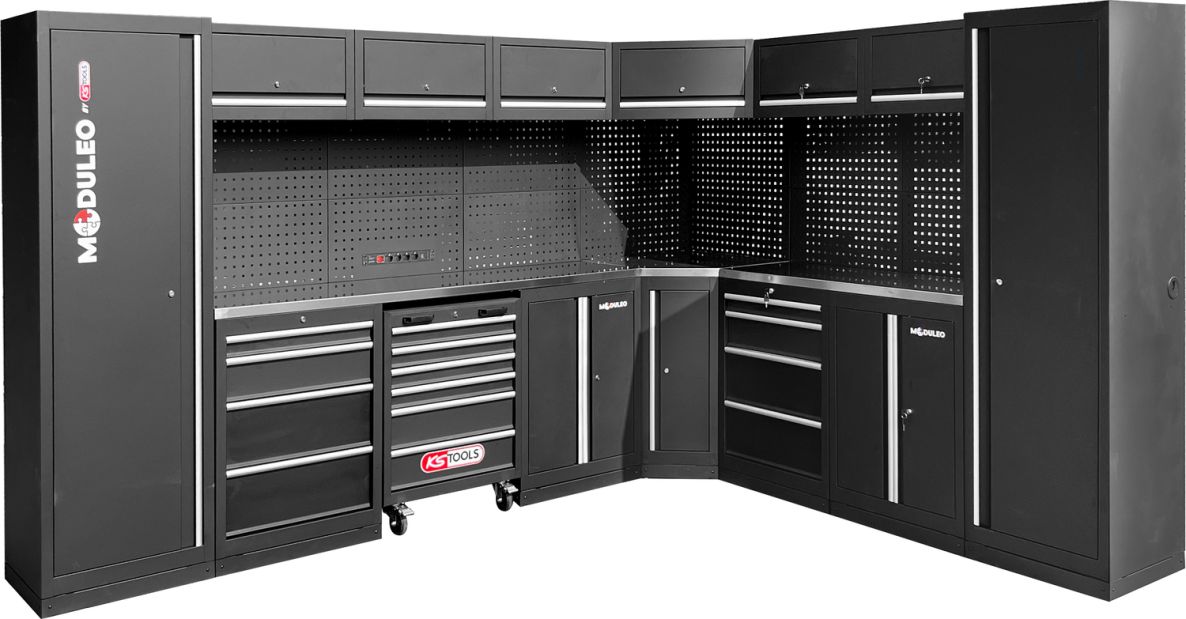 KS Tools 866.6225 Werkplaatskastsysteem L-vorm 3400 x 2720 mm variant 2