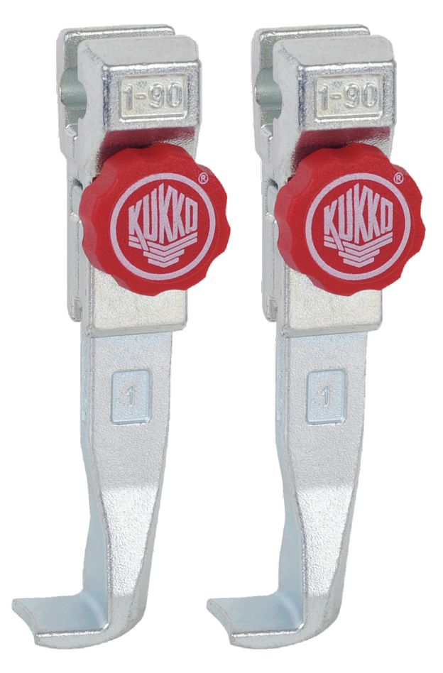 KUKKO 1-92-P Snel verstelbare standaard Trekkerhaken spandiepte 100 mm 2st
