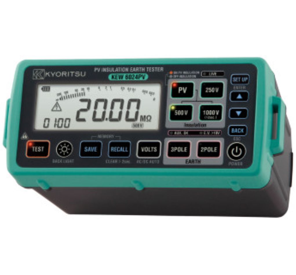 Kyoritsu 06024PVK1A KIT PV Insulation/Earth Tester kit inclusief MC4 adapterset