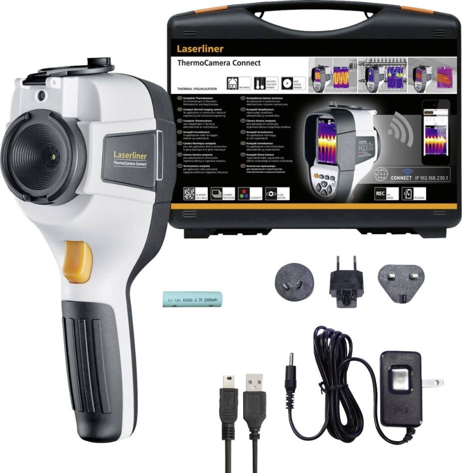 Laserliner 082.086A ThermoCamera Connect compacte warmtebeeldcamera + gratis Walther Pro HL17 hoofdlamp