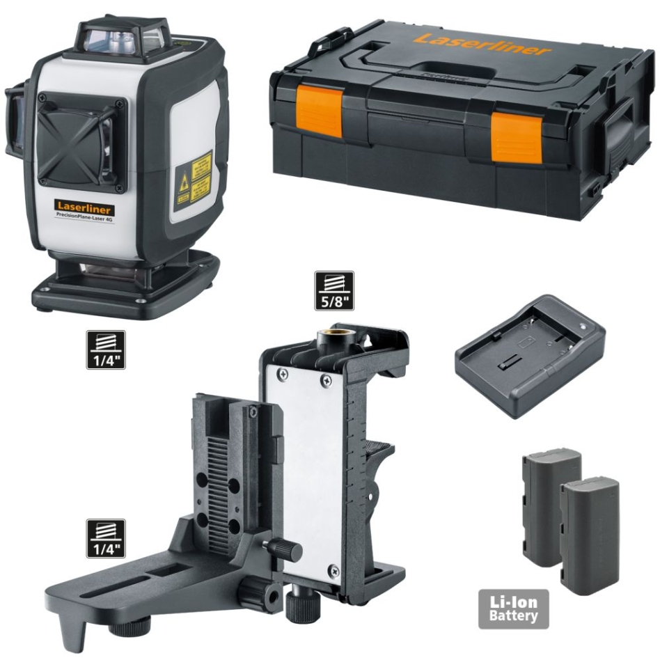 Laserliner 039.600L PrecisionPlane-Laser 4G Pro Driedimensionele laser met 4 groene 360°-lasercirkels