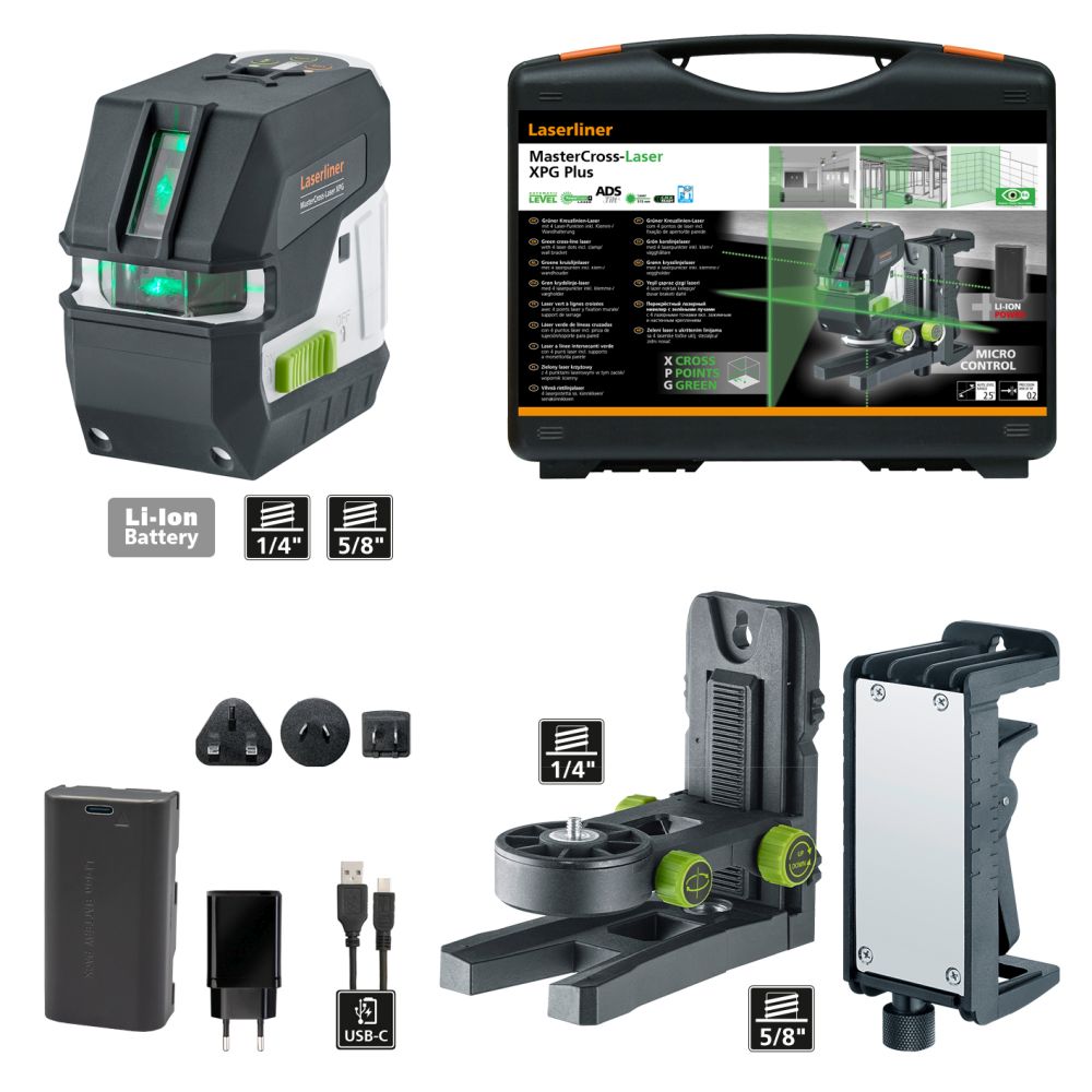 Laserliner 031.420A MasterCross-Laser XPG Kruislijnlaser Groen