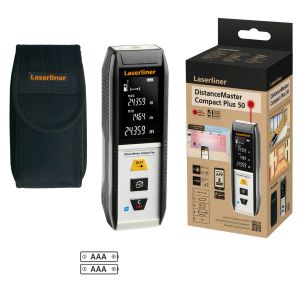 Laserliner 080.942E DistanceMaster Compact Plus 50 Laser- en afstandsmeter 50m in etui