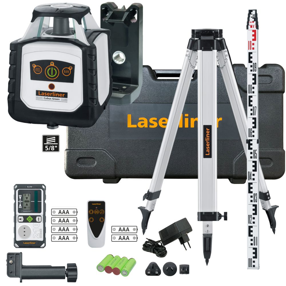 Laserliner 052.305A Cubus G 210 S SET Rotatielaserset 150 cm