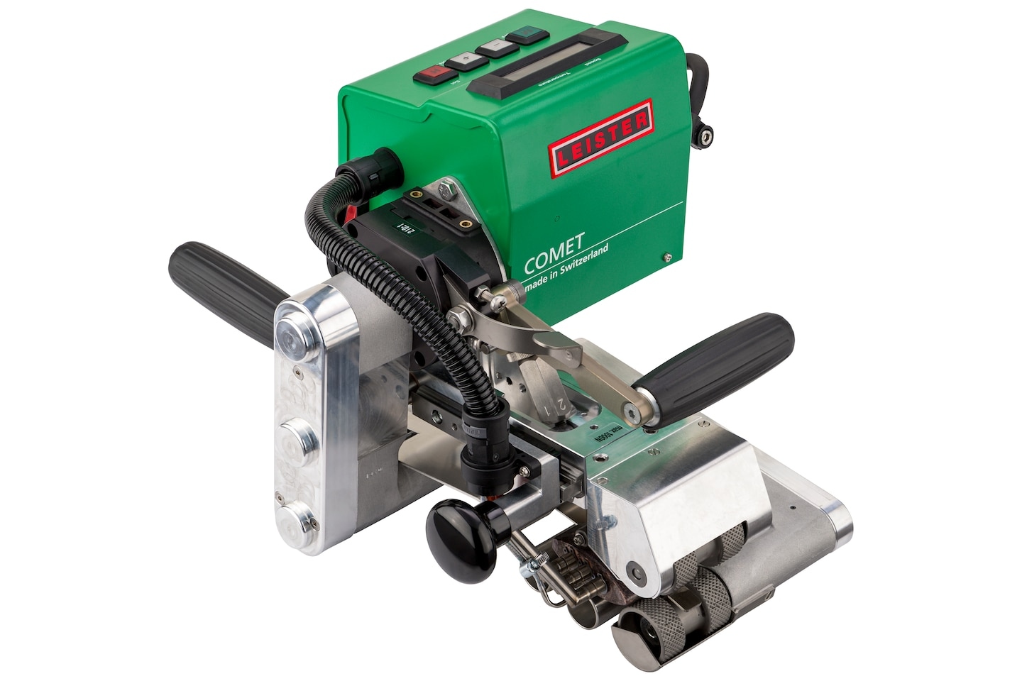 Leister 107.538 COMET Lasmachine voor Tunnelbouw 230V/2500W, koperen 70mm testkanaal, EU stekker