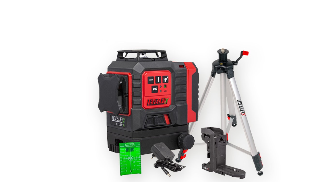 Levelfix 562831 CCL283G 360° Kruislijnlaser Groen + Statief 1,5m