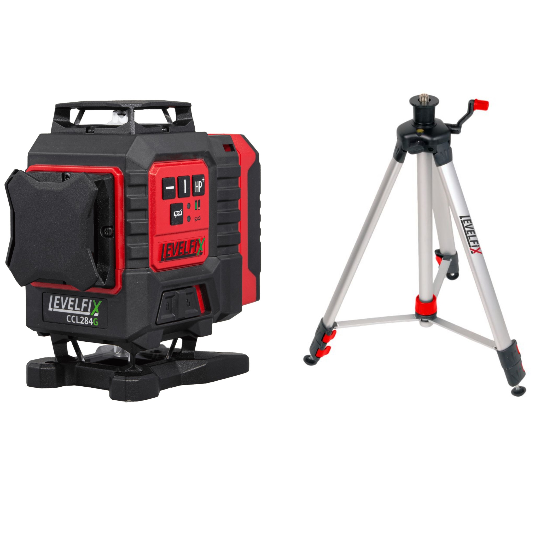 Levelfix 562841 CCL284G 4 lijns 360° Kruislijnlaser Groen + Statief 1,5m P150IL