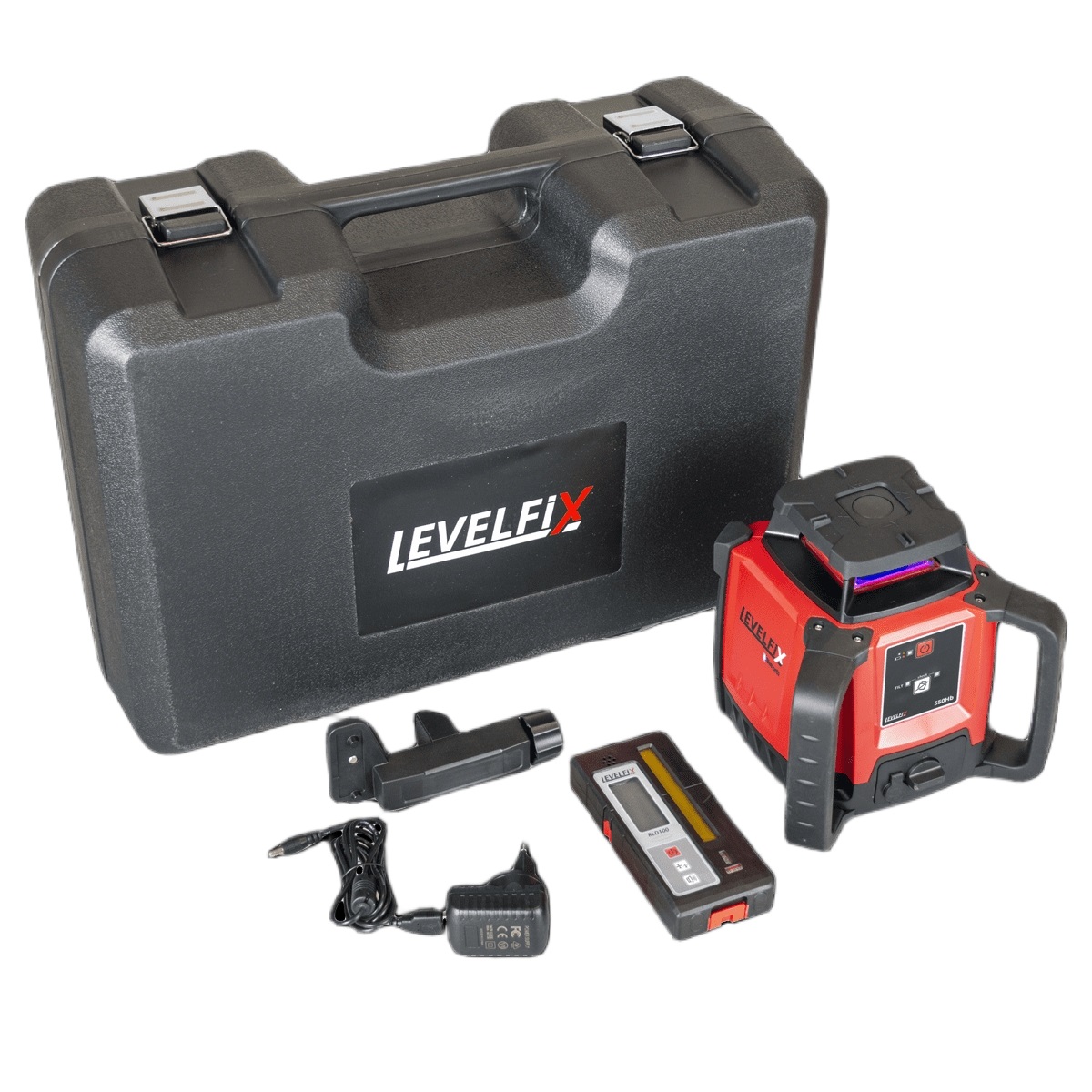 Levelfix 554601 650Hb Horizontale Bouwlaserset rood met statief 1.8m en meetbaak