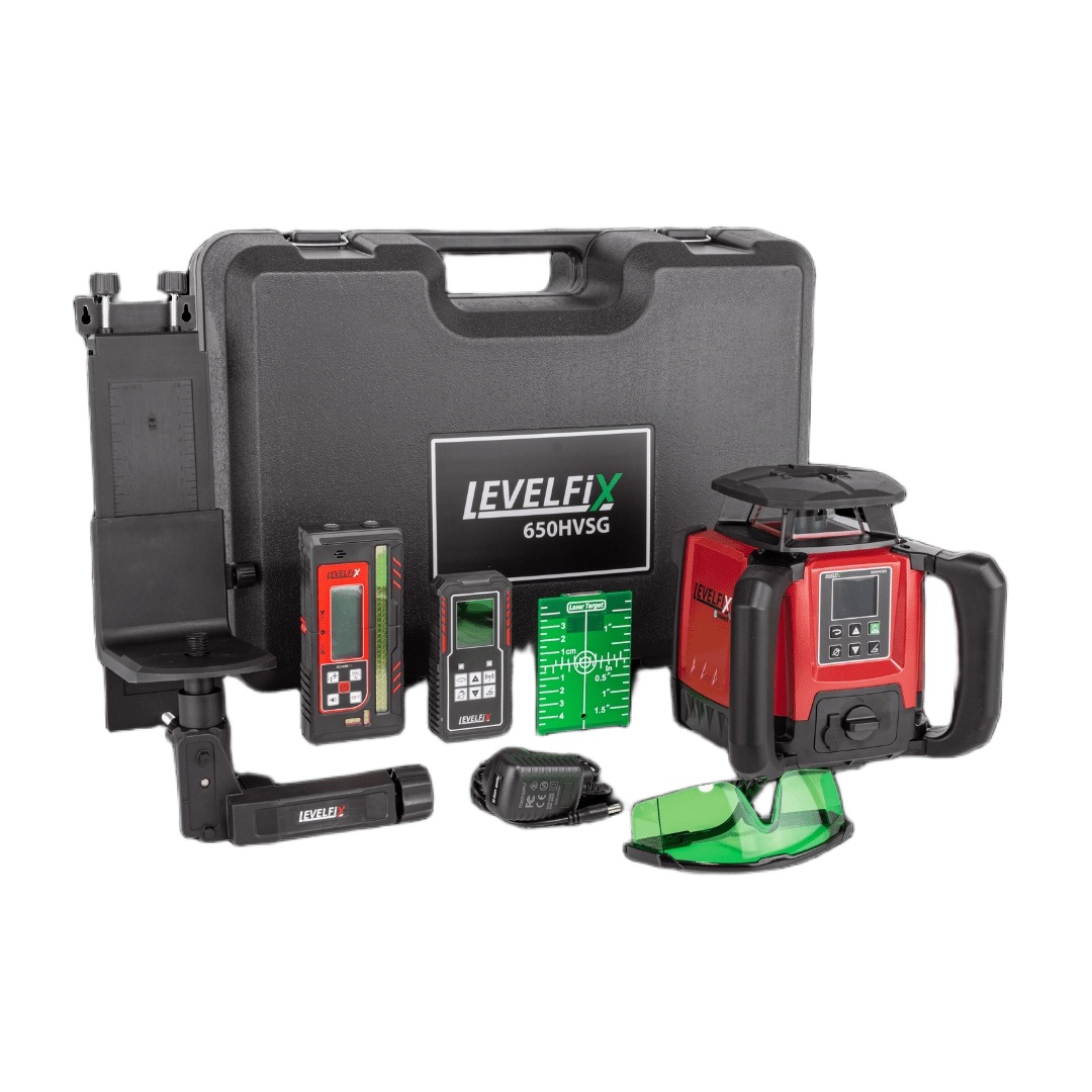 Levelfix 554651 650HVSG Horizontaal/verticaal Bouwlaserset groen met statief 1.8m en meetbaak
