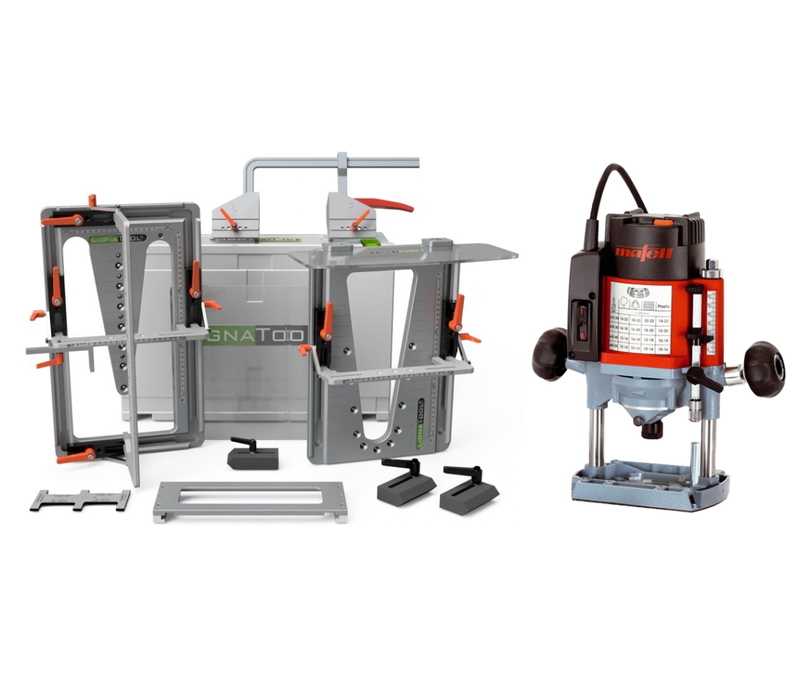 Lignatool LT080CFLO65 Zwaluwstaart Freesmal set comfortpakket + LO65 Ec MidiMax bovenfrees