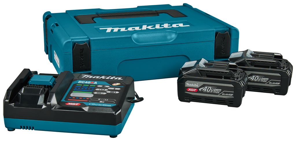 Makita Accessoires 1911B9-4 Startset XGT DC40RA/2xBL4040F XGT 40V Max 4,0Ah Li-Ion + oplader DC40RA in MBox