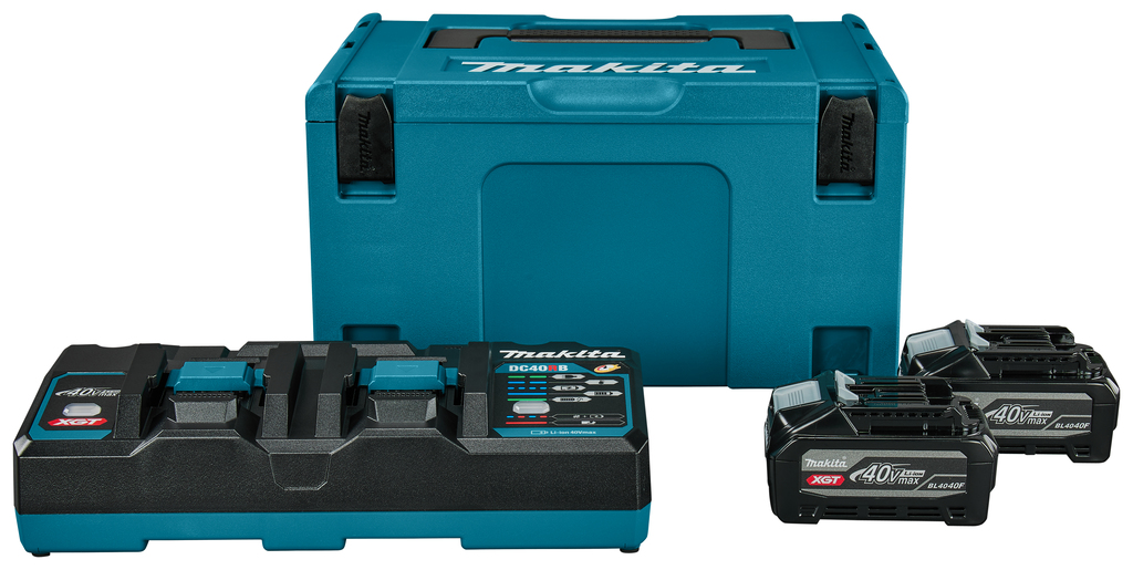 Makita Accessoires 1911D8-0 Startset XGT DC40RB Duolader + 2x BL4040F 40V Max 4.0Ah in MBox