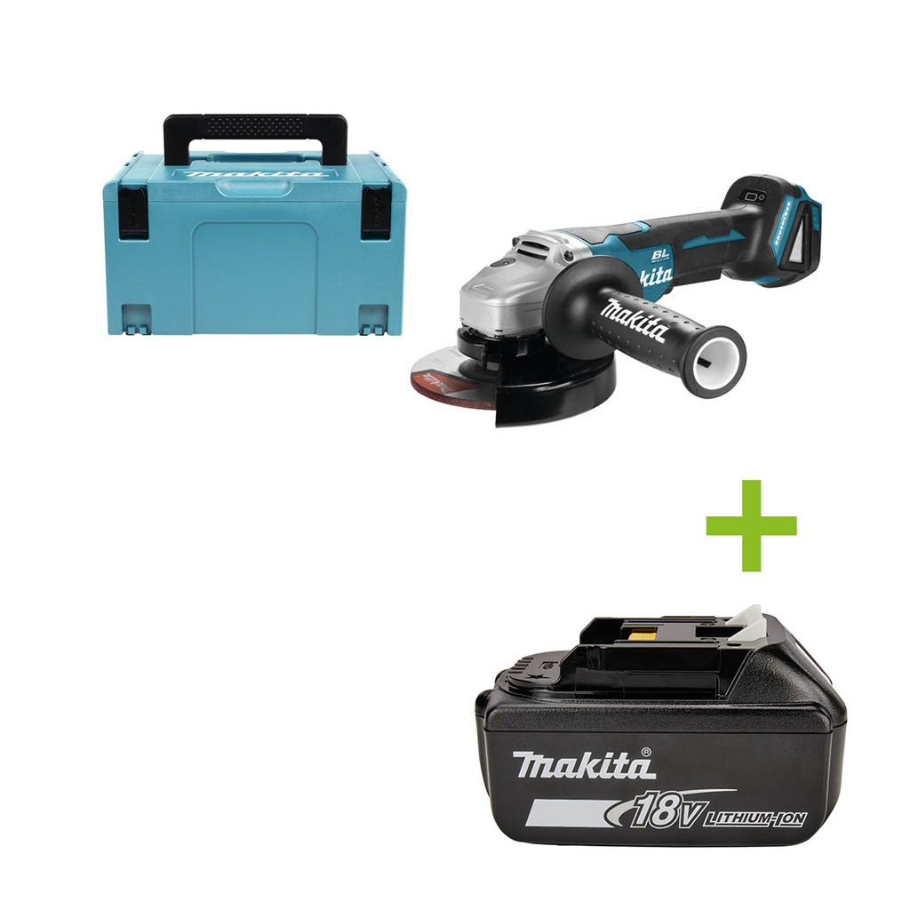 Makita DGA505ZJ 18V Body Haakse slijper 125 mm in M-Box