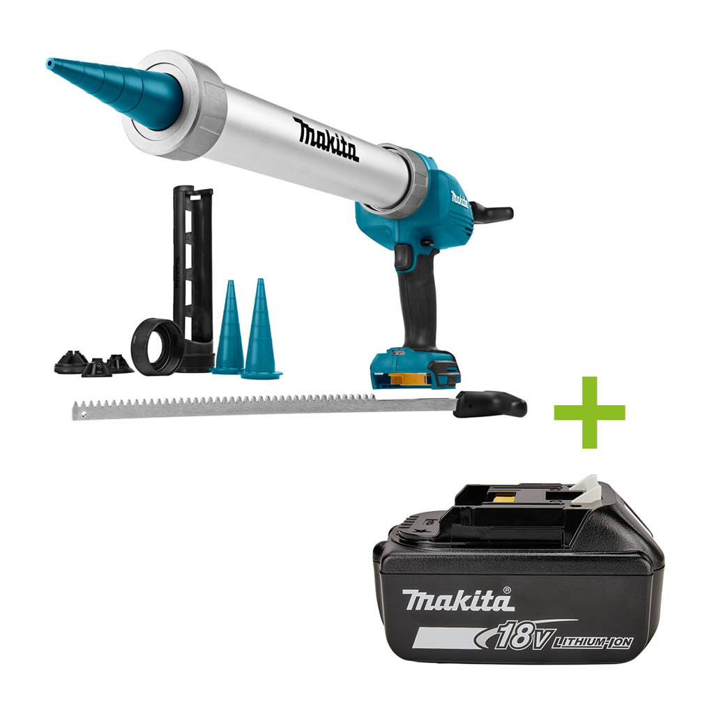 Makita DCG180ZXK Accu Kitpistool 18V met patroonhouder 300 en 600ml zonder accu"s en lader