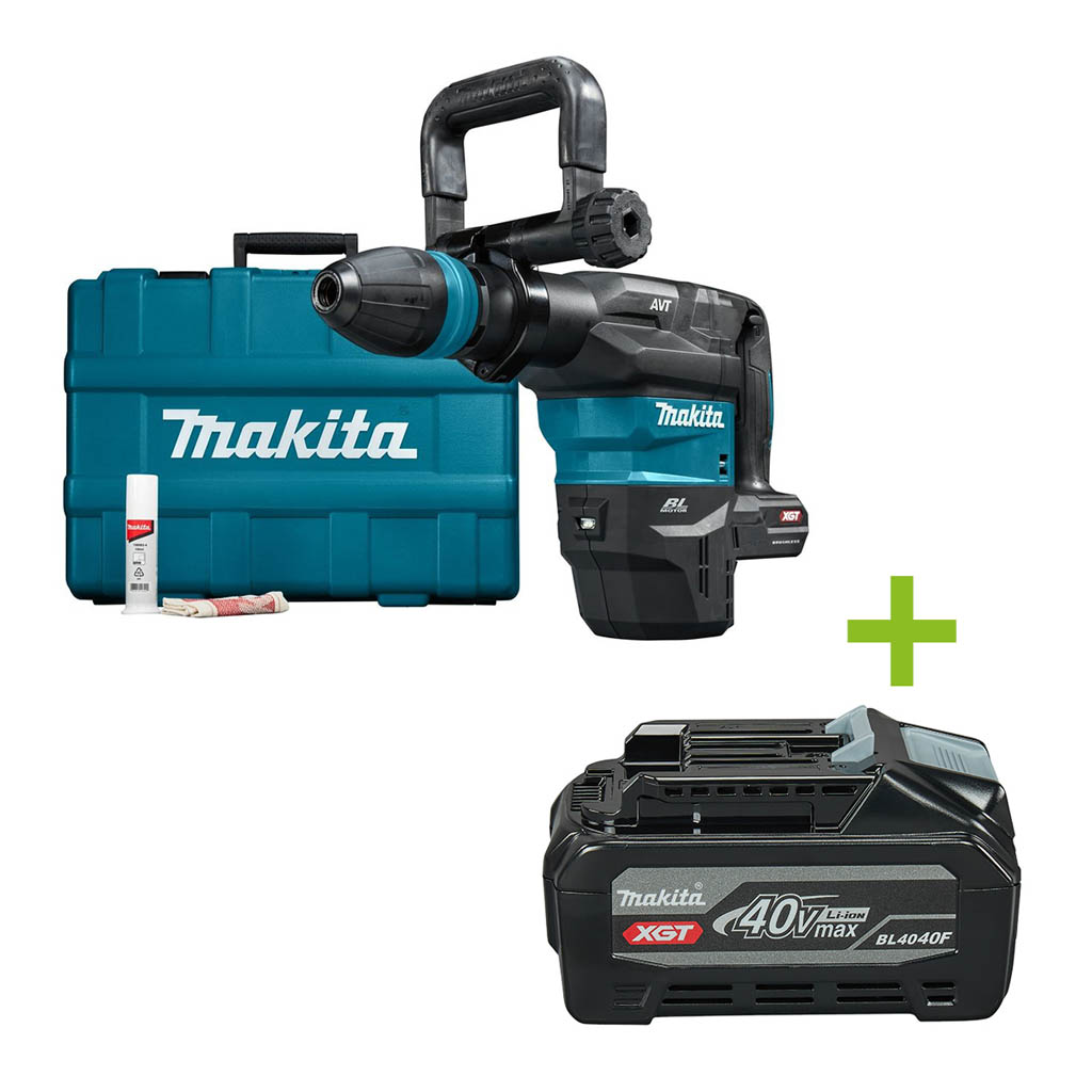 Makita HM001GZ04 Breekhamer sds-max 9,4J 40V excl. accu's en lader