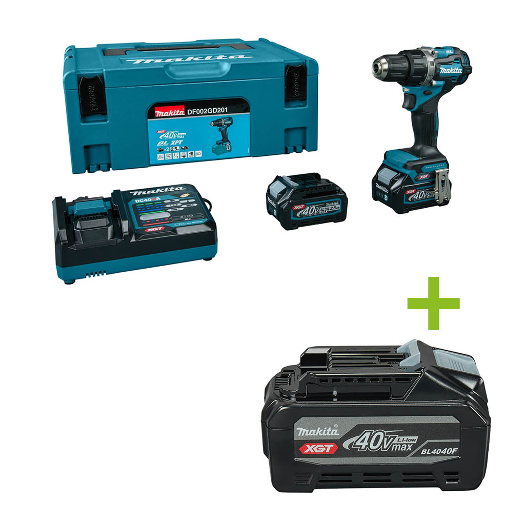 Makita DF002GD201 Accuboormachine 40V max 2,5Ah Li-Ion