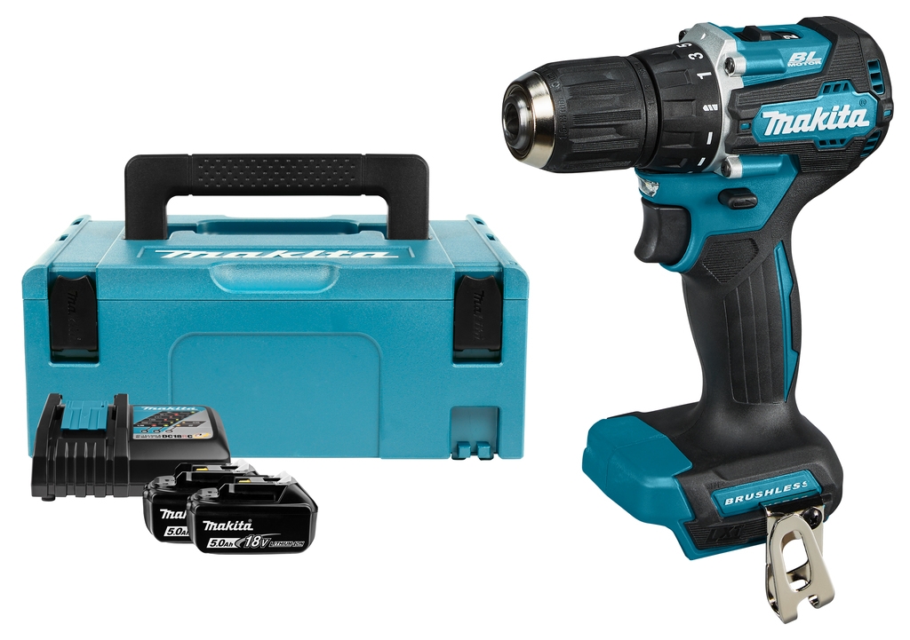 Makita DDF487RTJ Accuboormachine Koolborstelloos 18V 5.0Ah Li-Ion in Mbox